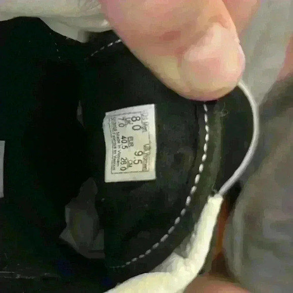 Vans Old Skool Black & White w/Green Flames - Picture 6 of 8